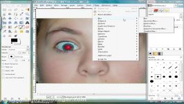 برنامه ویرایش عکس رایگان گیمپ Gimp درس 78 فیلتر قرمزی چشم Red eye filter