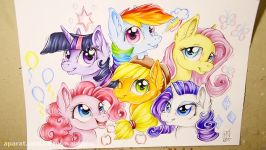 Speed Drawing MLP  MANE 6 short version My Little Pony  Art Illustration