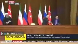 اتفاقی عجیب در سوچی؛ افتادن صندلی اردوغان حرکت پوتین