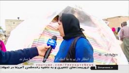 باران شدید آبگرفتگی چادر های زلزله زدگان کرمانشاه