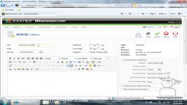 ساخت وب سایت بتوسط Joomla درس 36 مقاله در بخش دسته Article in section and cat