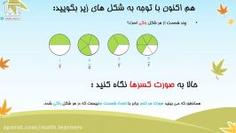 آموزش ریاضی  آموزش کسرها «نوشتن کسر» 2