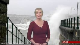 Scottish Weather Lady Carol Kirkwoods MASSIVE ISOBARS In Great Dress. 221