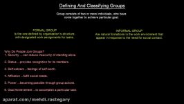 Defining and Classifying Groups  Organisational Behavior  MeanThat