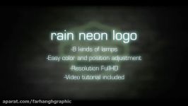 دانلود پروژه افترافکت نمایش لوگوی بارانی نئون Rain Neon