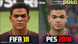 FIFA 18 Vs PES 18 FACES COMPORASIONS PARIS SAINT GERMAIN