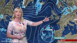 Carol Kirkwood BUSTY In Tight Flowery Dress. Biggest Boobies In Weather. 20171102