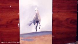 طراحی اسب حرفه ای رنگ روغن در سایت پارس آتیک