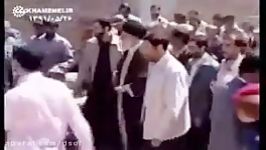 حضور رهبرانقلاب در منطقه زلزله زده ورزقان