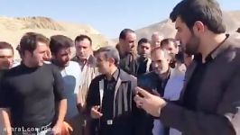 حضور دکتر احمدی نژاد در روستای زلزله زده آبدالان میرکی