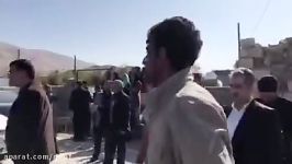 واکنش مردم زلزله زده آبدالان میرکی حضور احمدی نژاد