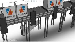 مدل سه بعدی نوار نقاله متحرک در نرم افزار Solidworks