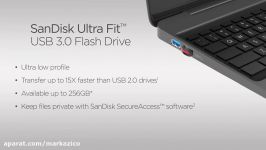 ⁣فلش sandisk مدل ultra fit usb3 ؛ كوچك اما سریع