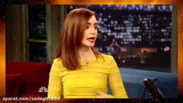Lily Collins on Late Night with Jimmy Fallon 2013 08 05 HD