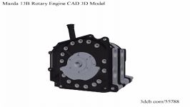 Mazda 13B Rotary Engine CAD Solid 3D Model