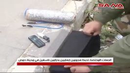 خنثی سازی تله انفجاری ترویست های تکفیری در حمص سوریه
