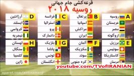 قرعه کشی جام جهانی روسیه ایران در گروه مرگ جام جهانی