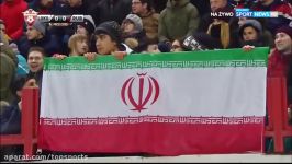 هواداران آزمون پرچم ایران در ورزشگاه لوکوموتیو مسکو