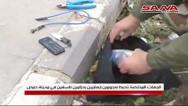 خنثی سازی تله انفجاری ترویست های تکفیری در حمص سوریه