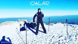 رقص آذربایجانی توسط کوهنورد تبریزی بر فراز قله کوه میشو