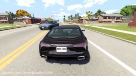 تصادف شاخ به شاخ در بازی BeamNG Drive