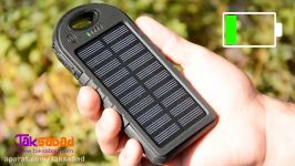 پاور بانک خورشیدی سولار LED دار A50 LED Solar Charger