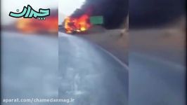 آتش سوزی اتوبوس«ولوو» در محور هراز