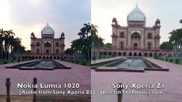 ویدئو مقایسه کیفیت دوربین لومیا 1020 اکسپریا زدوان