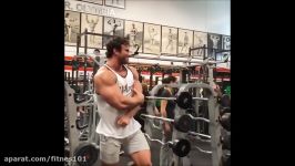 Calum Von Moger tears biceps curling 405lbs