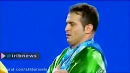 اهتزاز پرچم ایران اهدای مدال طلا سهراب مرادی