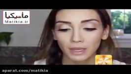 آرایش كلاسیك رژ قرمز پوست براق مژه مصنوعى 14