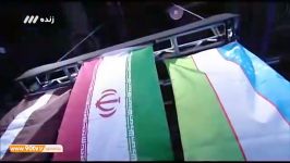 لحظه قهرمانی علی هاشمی اهتزاز پرچم ایران در وزنه برداری امریکا