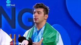 اهدای مدال طلای علی هاشمی در دسته 105 کیلوگرم