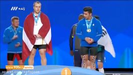 وزنه برداری قهرمانی جهان مراسم اهدای مدال طلا علی هاشمی