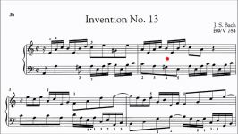 ABRSM Piano 2017 2018 Grade 6 A1 A1 Bach Invention No.13 in A Minor BWV 784 Sheet Music