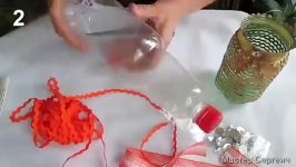 ساخت گلدانهای زیبا بطریهای نوشابه