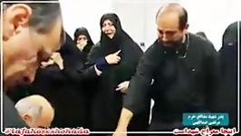 رجز خوانی پدر شهید مرتضی عبداللهی در مراسم تشییع شهیدش