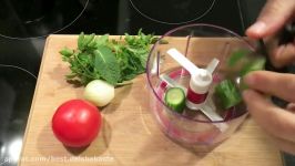 آموزش سالاد شیرازی در سه سوت  How To Make Very Easy Shirazi Salad