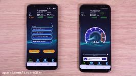 مقایسه تست سرعت One Plus 5T vs Samsung Galaxy S8