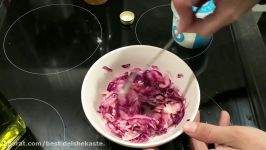 How To Make Cabbage Salad  آموزش درست کردن سالاد کلم