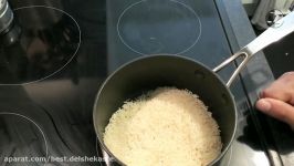 How To Make Saffron Rice  آموزش درست کردن کته زعفرانی