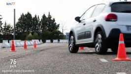 Citroën C3 PureTech 82 2017  Maniobra de esquiva moose test y eslalon 