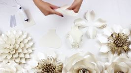 آموزش ساخت گل کاغذی  ساخت گل کاغذی مخصوص عروسی طرح 1