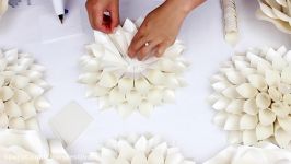 آموزش ساخت گل کاغذی  ساخت گل کاغذی کوکب برای عروسی