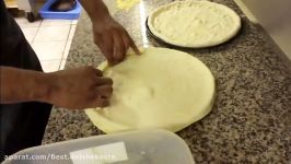 How To Make Stuffed Crust Pizza  آموزش درست کردن پیتزای استاف کراست