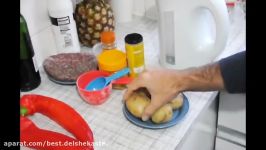 How To Make Roast Pepper Pirozhki  آموزش درست کردن پیراشکی فلفل