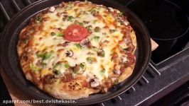 Make Pizza Dough Very Easy  آموزش خمیر پیتزا بدون نیاز به ورز دادن