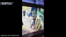 GRAPHIC VIDEO Palestinian stabs Israeli security guard at Jerusalems Central Bus Station