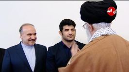 دیدار کشتی گیر سرافراز علیرضا کریمی امام خامنه ای