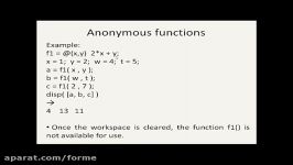 Octave Tutorial 26  User Defined Functions Part 6 Anonymous Functions